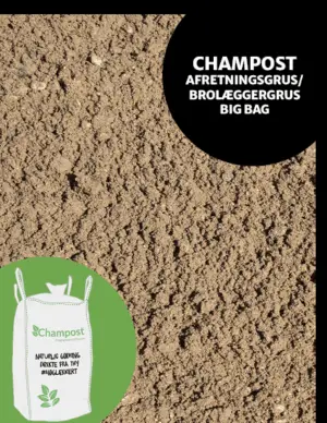 CHAMPOST Afretningsgrus/Brolæggergrus 0-8mm 1 ton