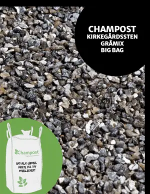 CHAMPOST Kirkegårdssten gråmix 1 ton