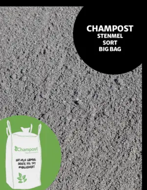 CHAMPOST Stenmel sort 1 ton