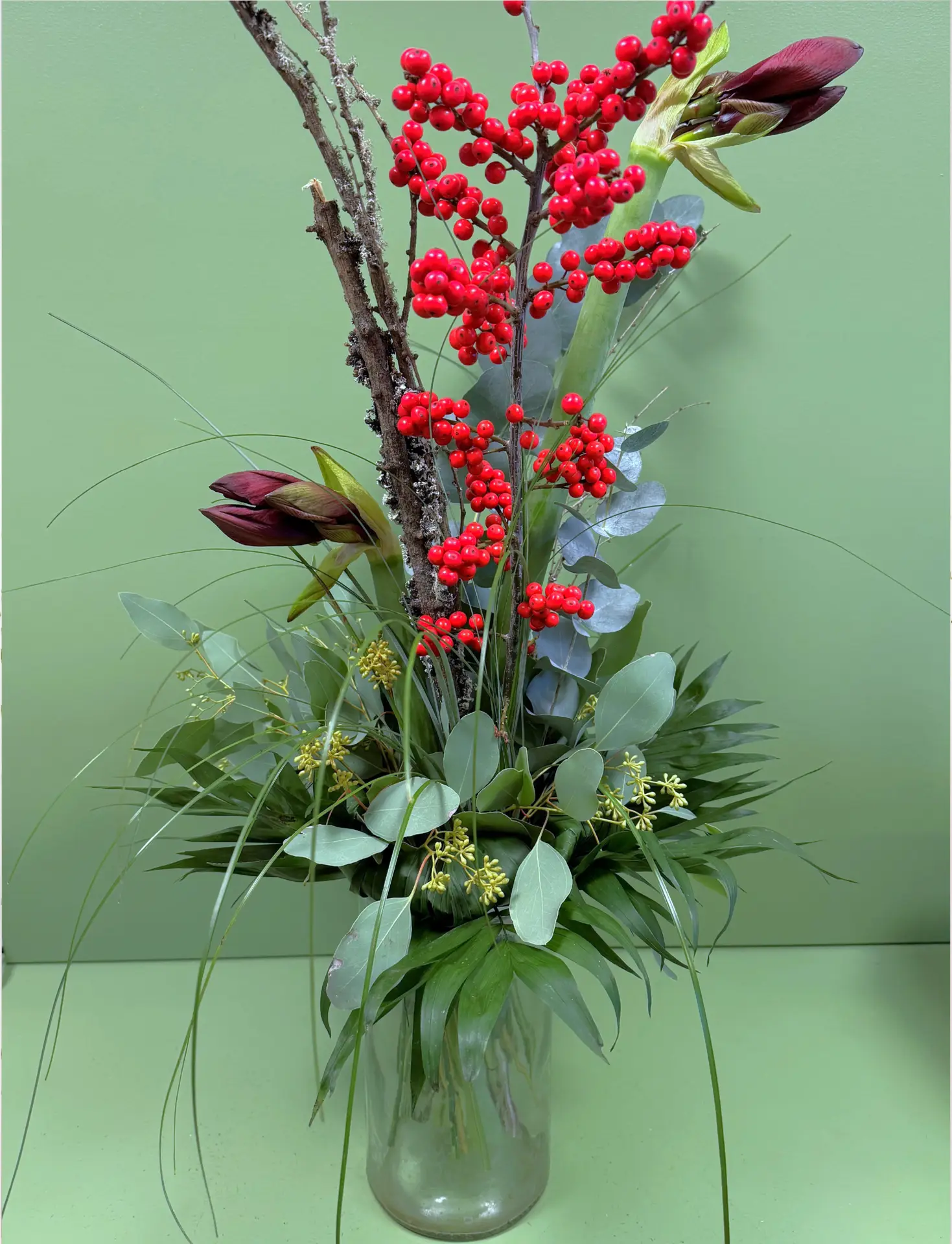 Amaryllisbuket fra Blomstertorvet